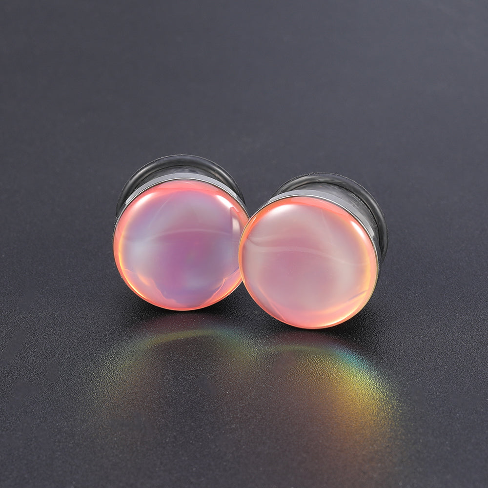 6-16mm-Stainless-Steel-Pink-Changing-Ear-Tunnels-Single-Flare-Expander-Ear-Plug-Tunnel