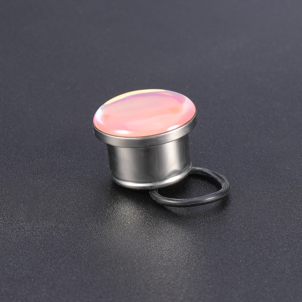 6-16mm-Stainless-Steel-Pink-Changing-Ear-Tunnels-Single-Flare-Expander-Ear-Stretchers
