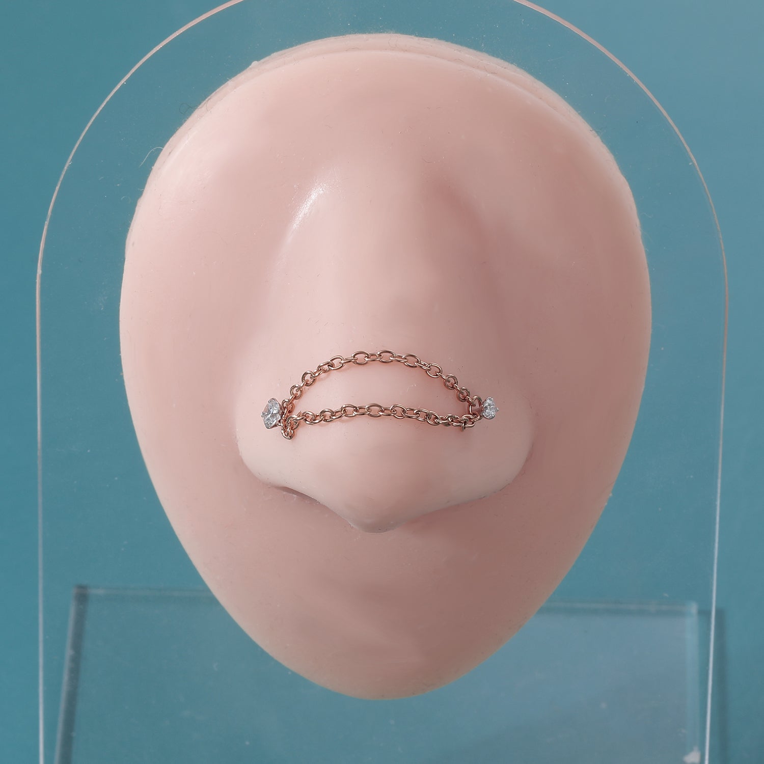 stainless-steel-rose-gold-double-layers-chains-nose-stud-chain