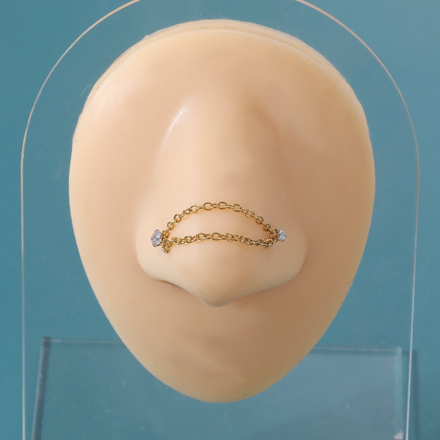 Buy Double Nose Chain & Cuff Set Nose Chain Nose Cuff No Piercing Nose to  Ear Chain Dangle Nose Ring Fake Nose Ring Online in India - Etsy