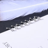 16g Cubic Zirconia Eyebrow Ring Piercing Barbell Curved Rook Helix Daith Piercing
