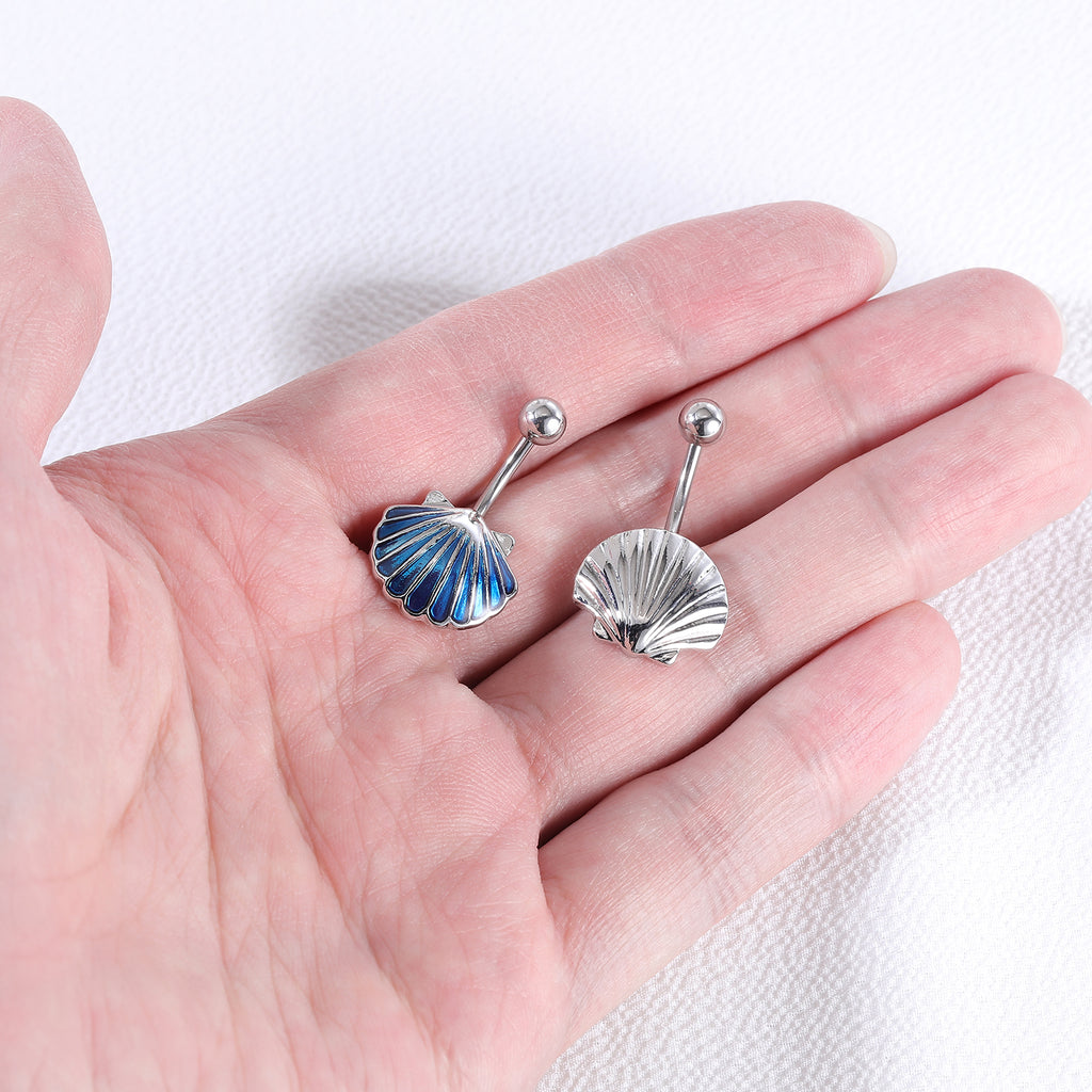 14g-blue-white-shall-belly-button-rings-alloy-pendant-belly-navel-piercing