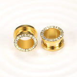 Ear-Plug-Tunnel-Gold-Plated-CZ-Crystal-Stainless-Steel-Ear-Gauges-for-Women-Men