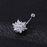 Snowflake-Crystal-Belly-Button-Rings