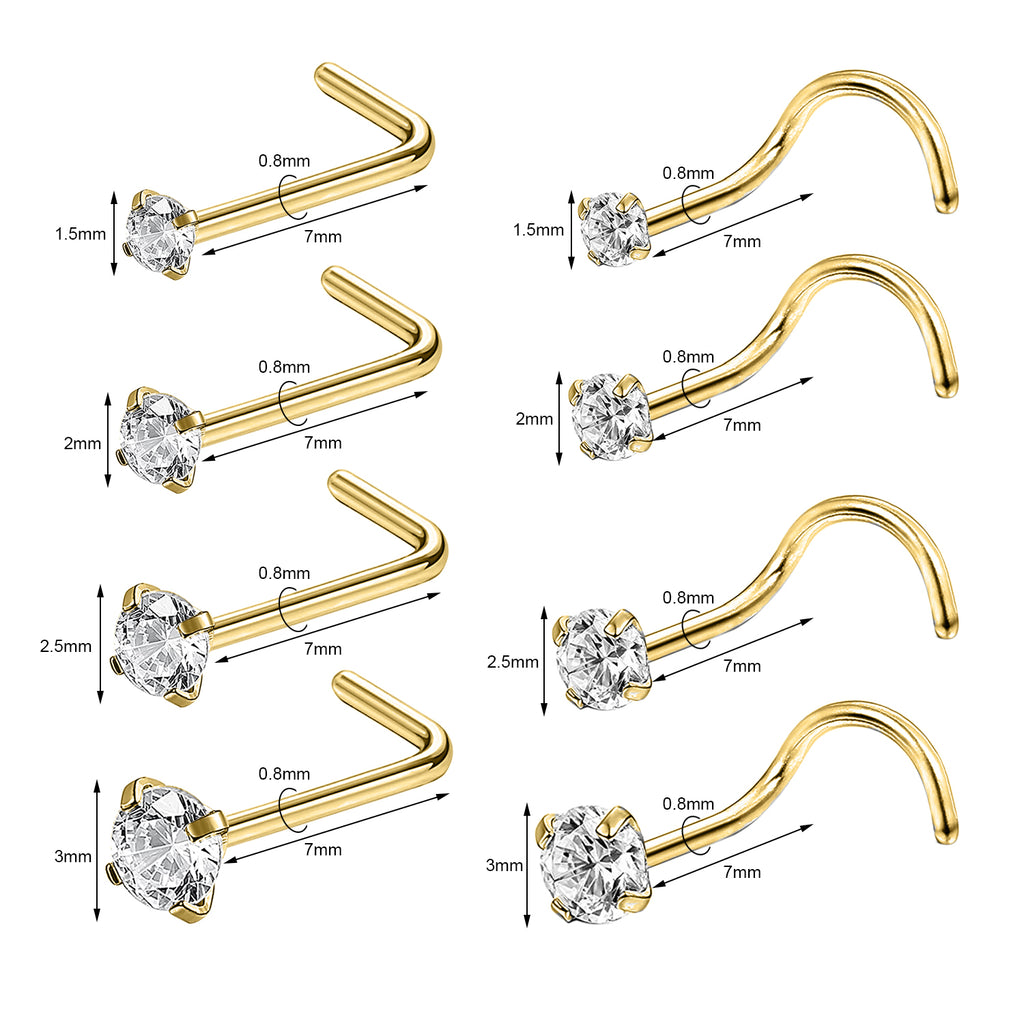 8pcs-set-cz-nose-piercing-l-shaped-screws-gold-nose-rings-economic-set