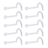 10-Pcs-Set-Clear-Bioflex-Nose-Rings-Piercing-Curve-Nose-Studs-Economic-Set