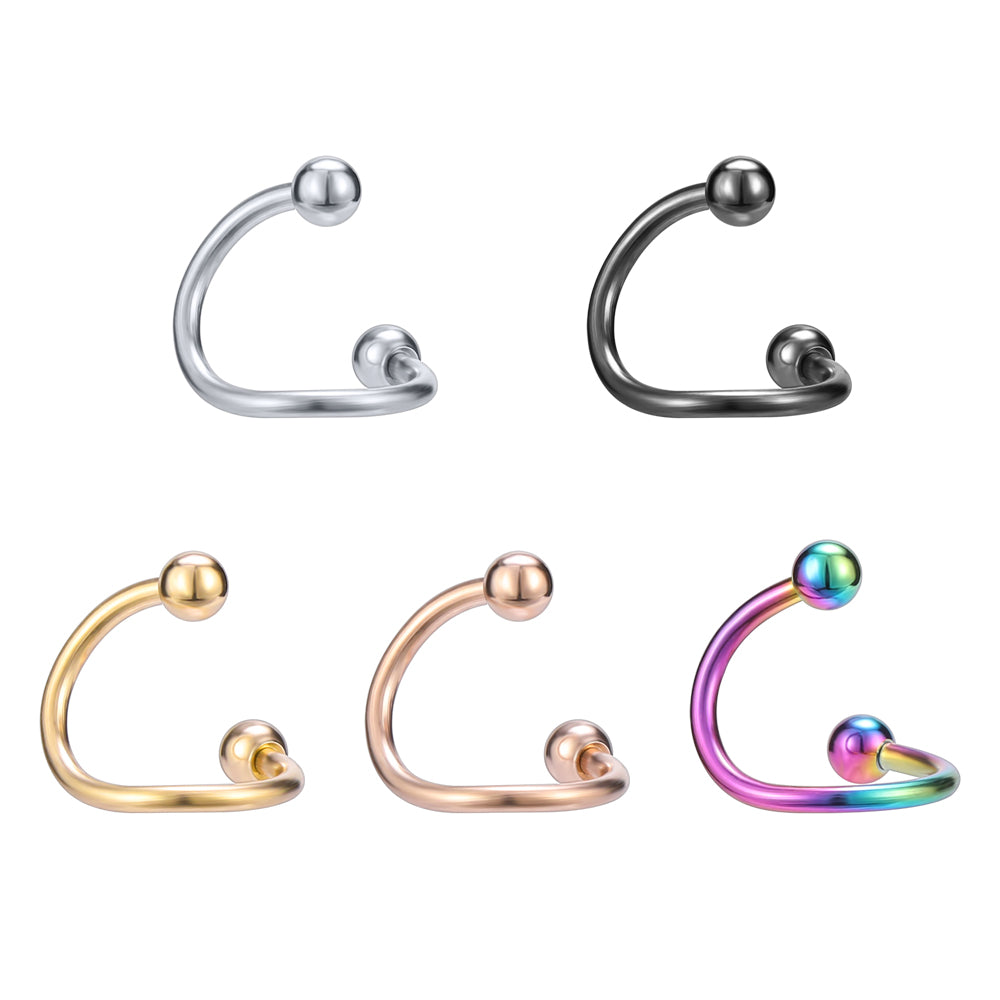 5 Colors 16G Ball Lip Piercing Eyebrow Piercing Stainless Steel Helix Cartilage Piercing