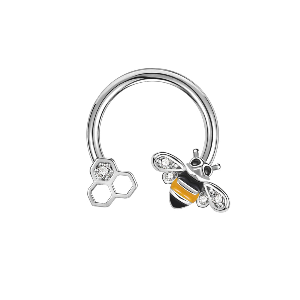 16g-bee-septum-clicker-nose-ring-gold-sliver-cartilage-helix-piercing