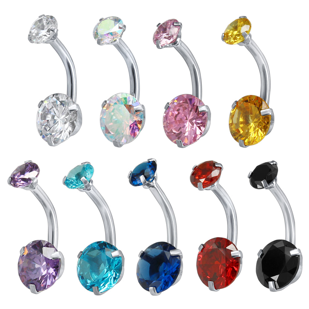 Belly-Button Rings-Navel-Piercing-Crystal-Zirconia-14g-round-body-jewelry