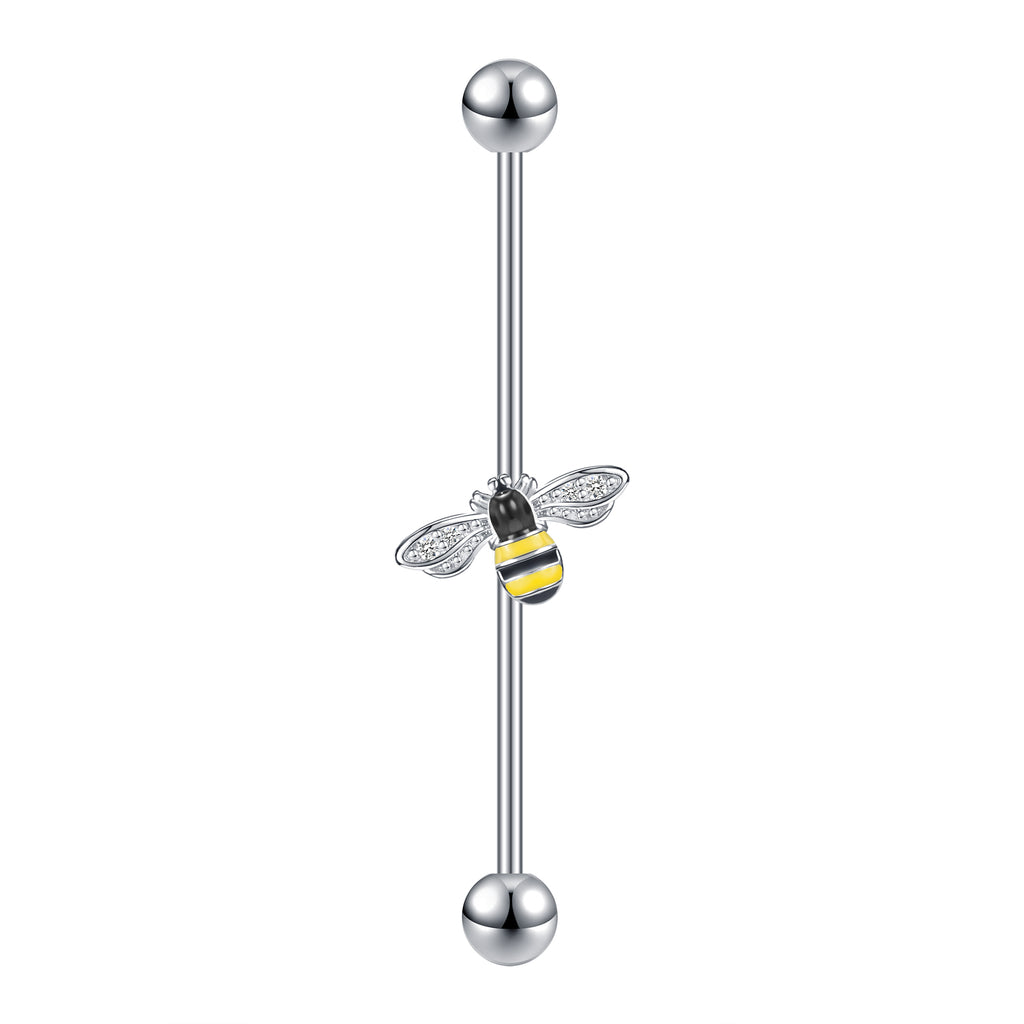 14g-bee-industrial-barbell-earring-ball-cute-ear-helix-piercing