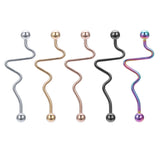14G Basic Industrial Barbell Earring Curved Ball Ear Helix Piercing