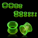 1-Pair-3-20mm-Acrylic-Clear-Green-Ear-Tunnels-Double-Flared-Stretchers-Ear-Expander