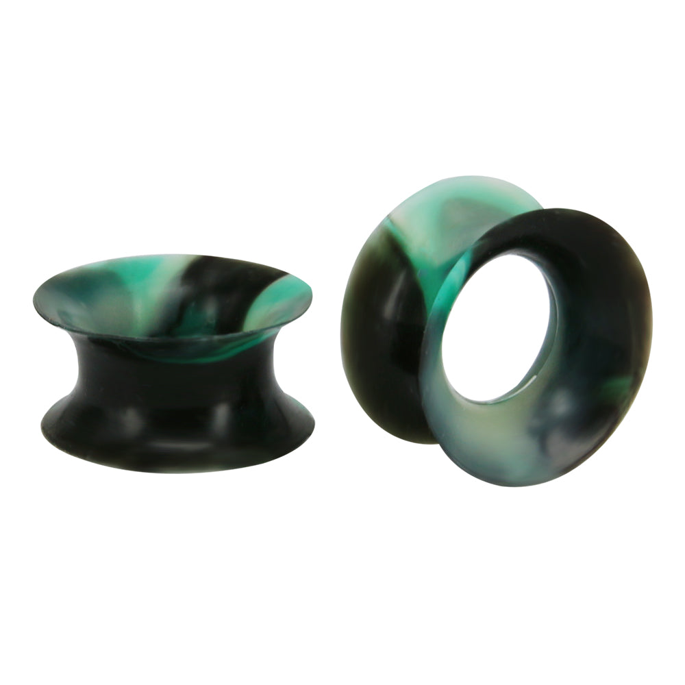 3-25mm-Thin-Silicone-Flexible-Black-Blue-White-Ear-Tunnels-Round-Edge-Double-Flared-Expander-Plugs-and-tuunels