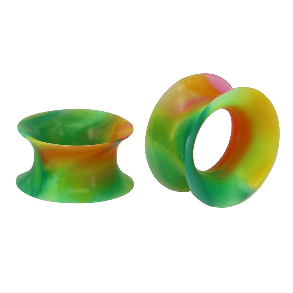 3-25mm-Thin-Silicone-Flexible-Green-Yellow-Red-Ear-Tunnels-Round-Edge-Double-Flared-Expander-Plugs-and-tuunels