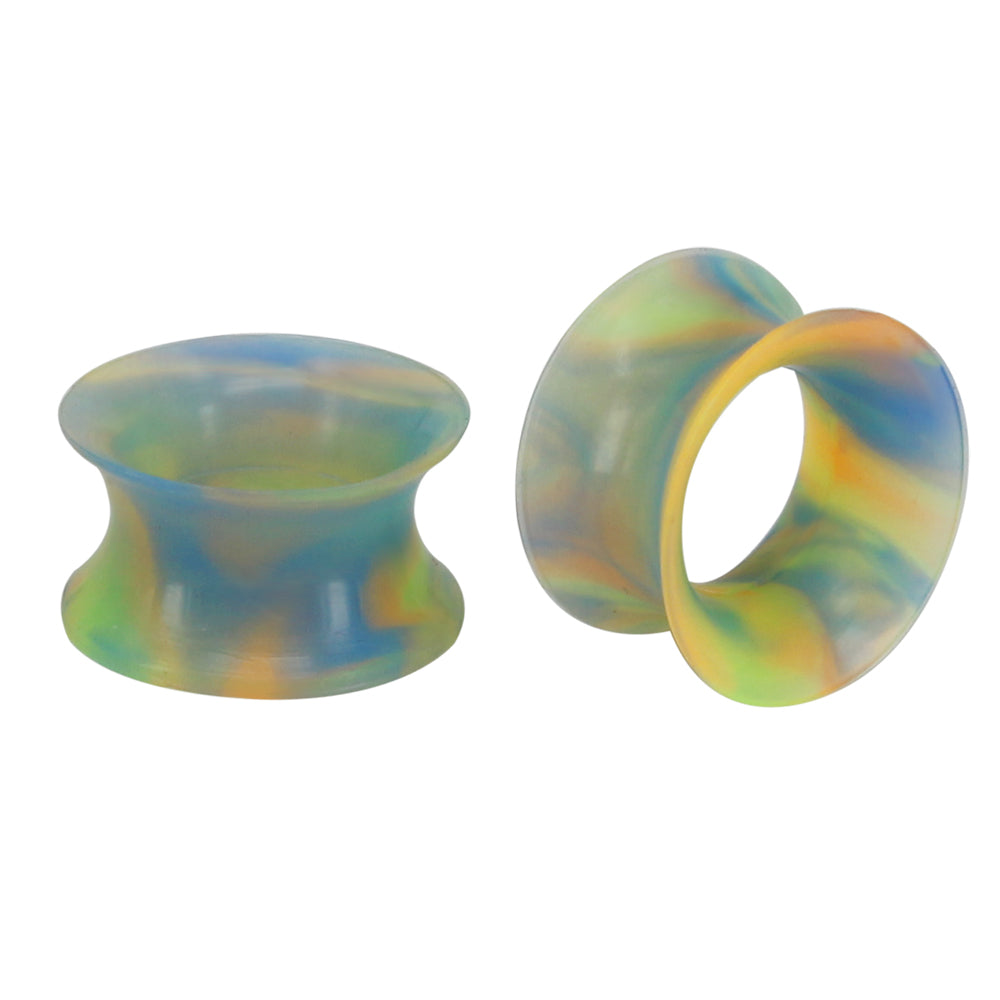 3-25mm-Thin-Silicone-Flexible-Blue-Green-Orange-Ear-Tunnels-Round-Edge-Double-Flared-Expander-Plugs-and-tuunels