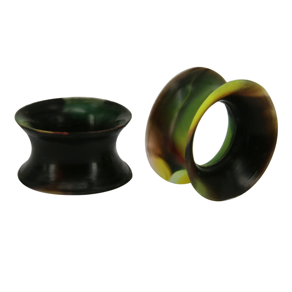 3-25mm-Thin-Silicone-Flexible-Black-Yellow-Green-Ear-Tunnels-Round-Edge-Double-Flared-Expander-Plugs-and-tuunels