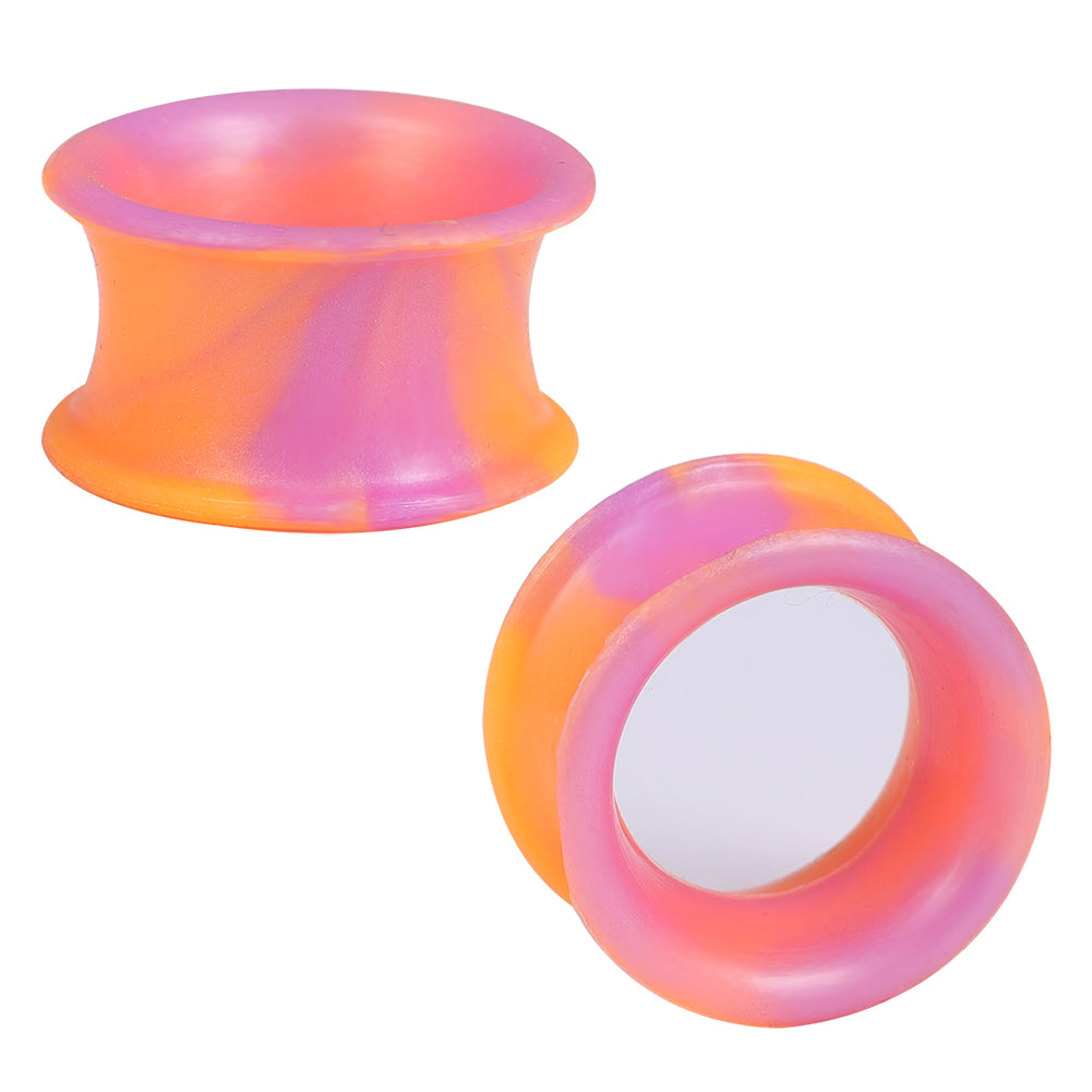 5-22mm-Thin-Silicone-Flexible-Light-Purple-Orange-Ear-Tunnels-Double-Flared-Expander-Plugs-and-tuunels