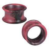 5-22mm-Thin-Silicone-Flexible-Red-Black-Ear-Tunnels-Double-Flared-Expander-Plugs-and-tuunels