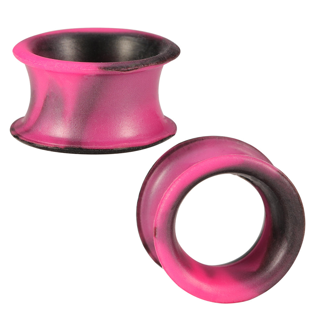 5-22mm-Thin-Silicone-Flexible-Rose-Red-Black-Ear-Tunnels-Double-Flared-Expander-Plugs-and-tuunels