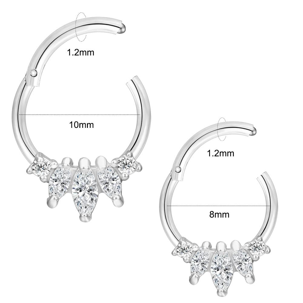 Flower-Zirconia-Septum-Clicker-16g-Nose-Ring-Helix Tragus-Cartilage-Piercing-zs-body-Jewelr-Silver-online-shop