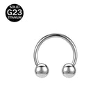 16G G23 Titanium Nose Rings Horseshoe BCR Septum Rings Piercing Ear Conch Cartilage Helix Piercing
