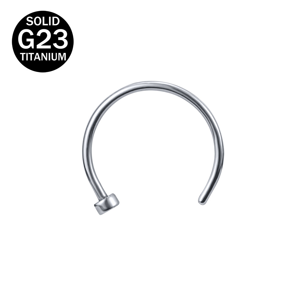 20G G23 Titanium Nose Rings Simple Lip Piercing Helix Tragus Earrings