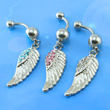 14g-Wing-Stainless-Steel-Navel-Rings-Cubic-Zirconia-Dangle-Navel-Piercing-Jewelry