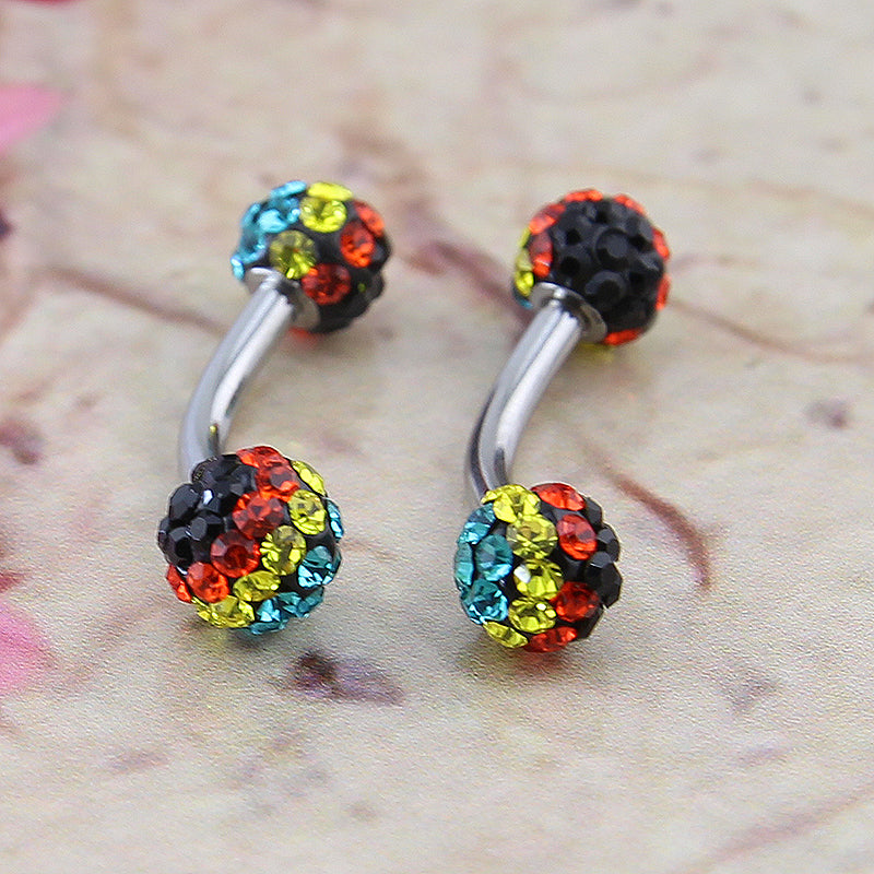 14g-double-Rainbow-crystal-ball-Belly-Piercing-stainless-steel-belly-navel-piercing-jewelry