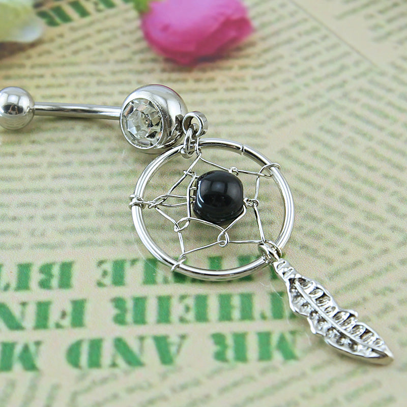 cute belly button rings dangle