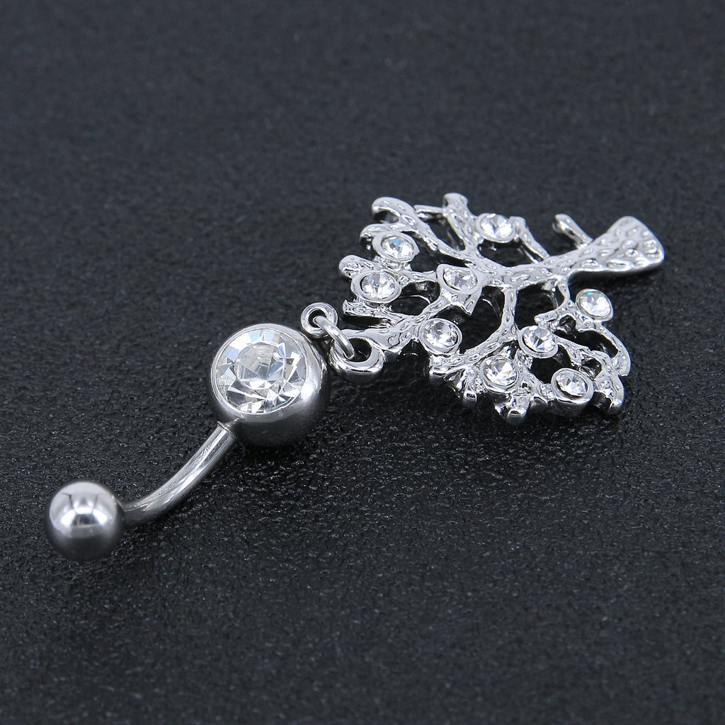 14g-Drop-Dangle-Tree-Shape-Belly-Rings-Stainless-Steel-Navel-Piercing-Jewelry