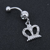 14g-Drop-Dangle-Crown-Navel-Rings-Stainless-Steel-Navel-Piercing-Jewelry