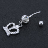 14g-Drop-Dangle-Crown-Navel-Ring-Piercing-Stainless-Steel-Navel-Piercing-Jewelry