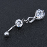 14g-Number-8-with-White-Zircon-Belly-Piercing-Stainless-Steel-Dangle-Belly-Button-Rings-Jewelry