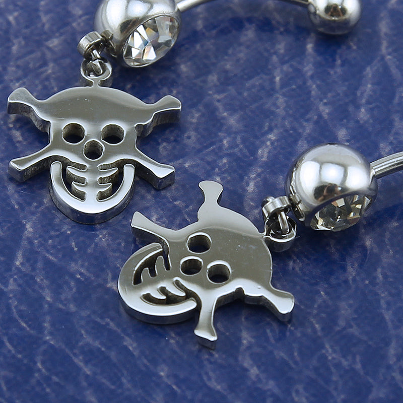 14g-Skull-Stainless-Steel-Belly-Button-Rings-Cubic-Zirconia-Dangle-Belly-Rings-Piercing-Jewelry