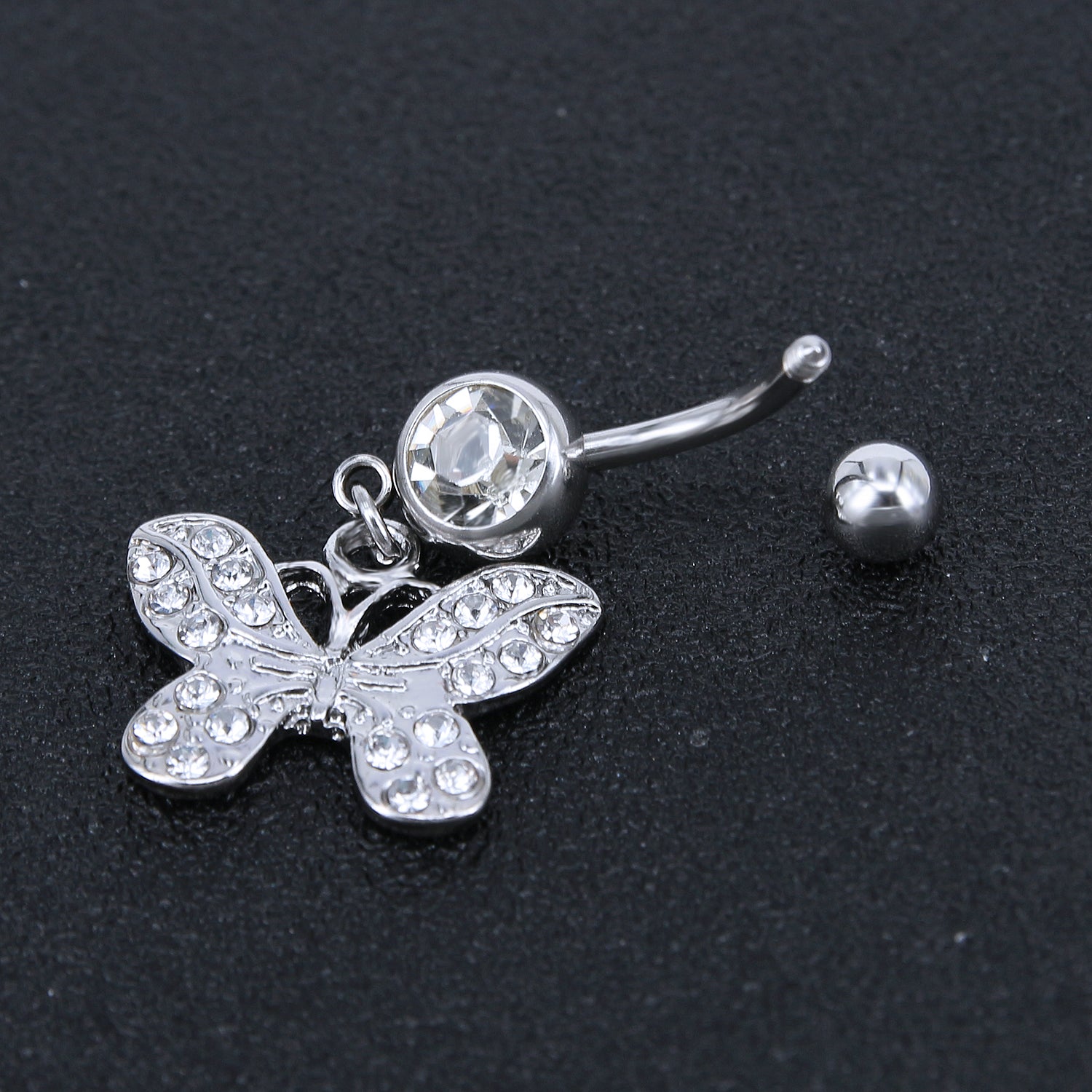 14g-Drop-Dangle-Butterfly-Crystal-Navel-Ring-Piercing-Stainless-Steel-Navel-Piercing-Jewelry
