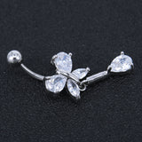 14g-Butterfly-Stainless-Steel-Belly-Button-Rings-Water-Drop-Zircon-Dangle-Navel-Rings-Jewelry