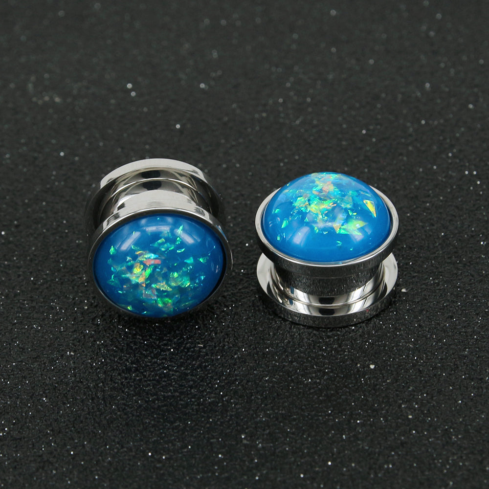 1-Pair-6-18mm-316L-Stainless-Steel-Tunnel-and-Plug-Unisex-Resin-Ear-Plug-Expanders-Body-Jewelry