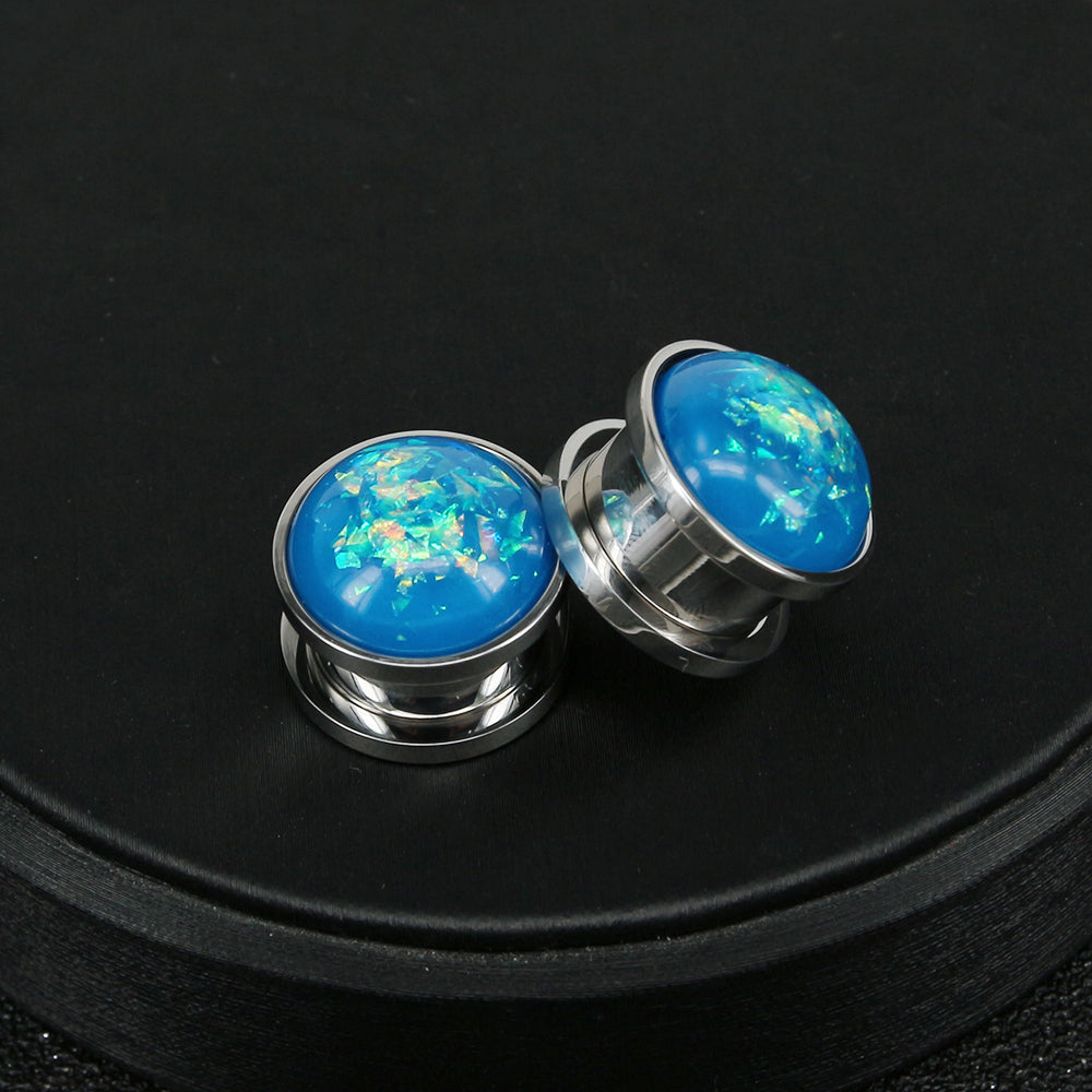 1-Pair-6-18mm-316L-Stainless-Steel-Ear-Tunnel-Plug-Unisex-Resin-Ear-Gauges-Body-Jewelry