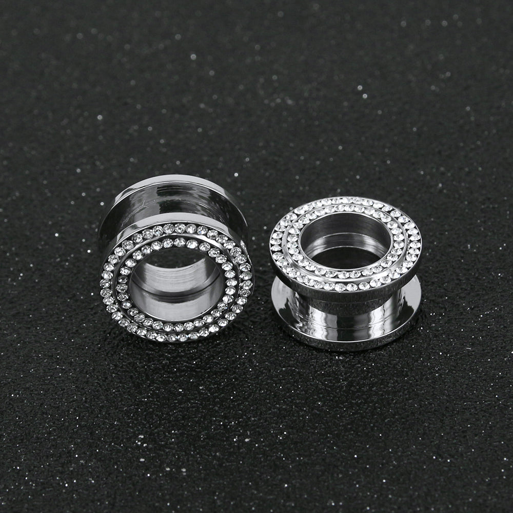 1-Pair-6-18mm-316L-Stainless-Steel-Ear-Tunnel-Plug-Cubic-Zircon-Ear-Stretchers-Expanders-Body-Jewelry