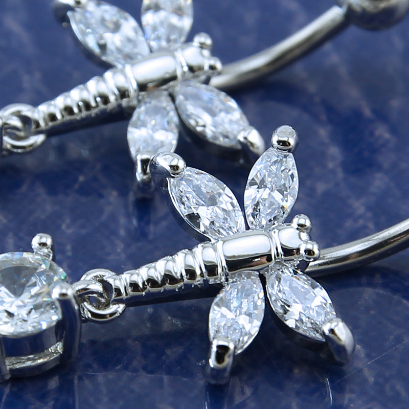 14g-Butterfly-Stainless-Steel-Belly-Button-Rings-Water-Drop-Zircon-Dangle-Navel-Rings-Jewelry