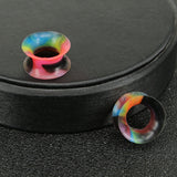 3-25mm-Thin-Silicone-Flexible-Black-Pink-Blue-Plugs-and-tuunels-Round-Edge-Double-Flared-Expander-Ear-Gauges