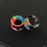 3-25mm-Thin-Silicone-Flexible-Black-Pink-Blue-Ear-Tunnels-Round-Edge-Double-Flared-Expander-Ear-plug