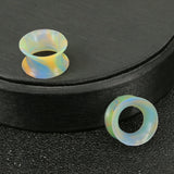 3-25mm-Thin-Silicone-Flexible-Blue-Green-Orange-Plugs-and-tuunels-Round-Edge-Double-Flared-Expander-Ear-Gauges