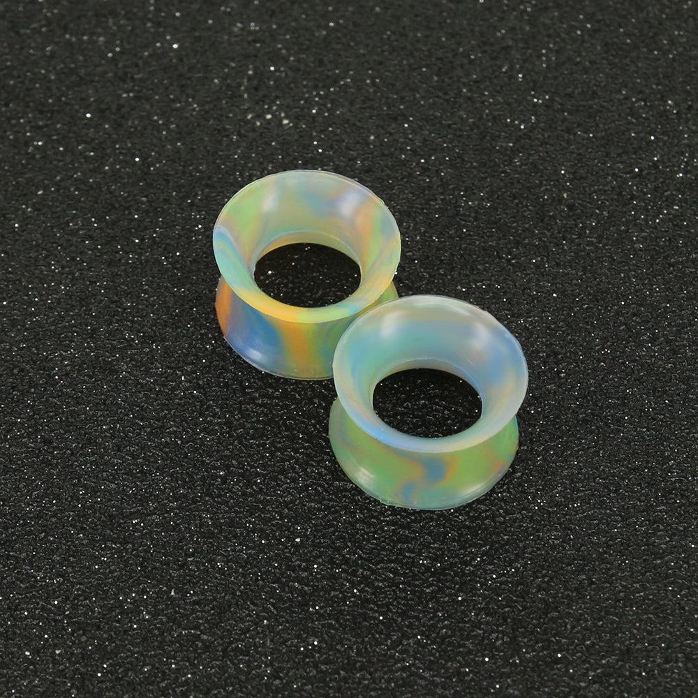 3-25mm-Thin-Silicone-Flexible-Blue-Green-Orange-Ear-Stretchers-Round-Edge-Double-Flared-Expander-Ear-Gauges