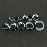3-25mm-Thin-Silicone-Flexible-Black-White-Red-Ear-Tunnels-Round-Edge-Double-Flared-Expander-Ear-Gauges