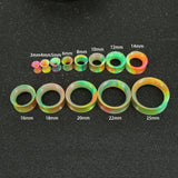 3-25mm-Thin-Silicone-Flexible-Green-Yellow-Red-Ear-plug-tunnel-Round-Edge-Double-Flared-Expander-Ear-Gauges