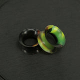 3-25mm-Thin-Silicone-Flexible-Black-Yellow-Green-Ear-Tunnels-Round-Edge-Double-Flared-Expander-Ear-plug