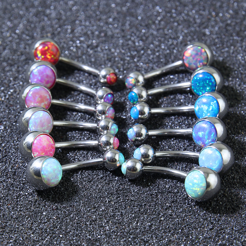 Double-Jeweled-Opal-Belly-Button-Rings
