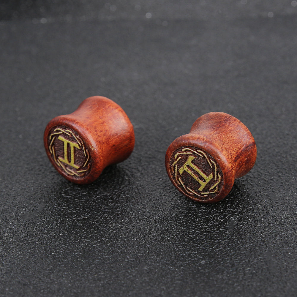 1-Pair-8-20mm-Reddish-Brown-Gemini-Ear-Plug-Carved-Solid-Wood-Expander-Ear-Gauges-Piercings