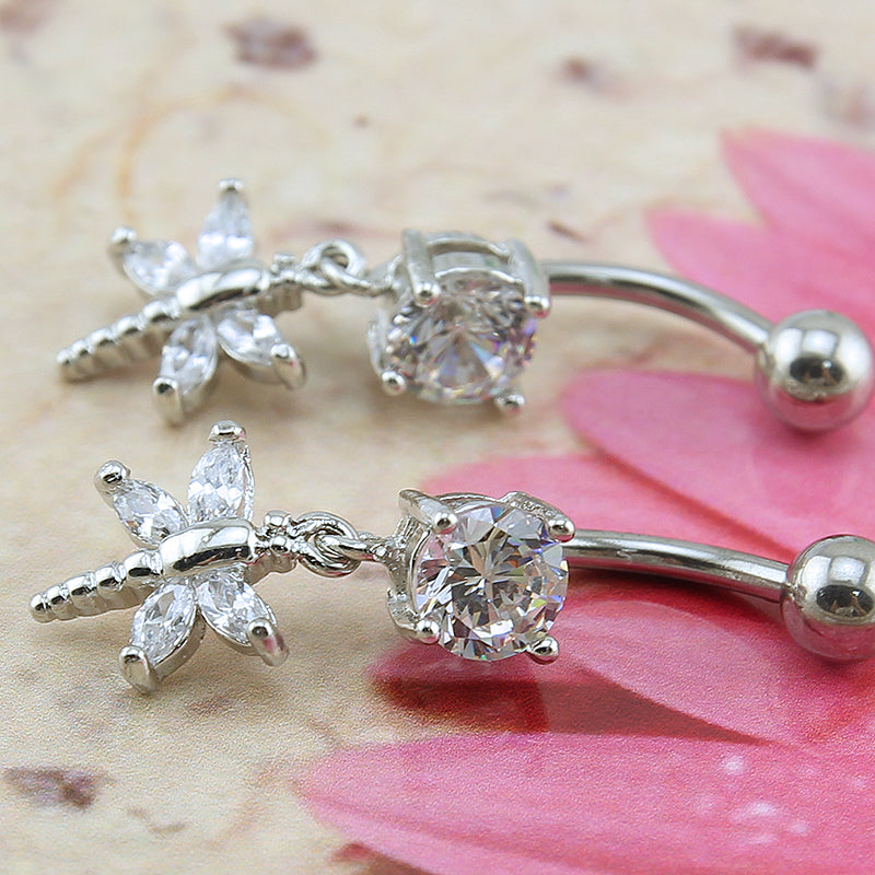 14g-Dragonfly-Stainless-Steel-Belly-Button-Rings-Cubic-Zirconia-Belly-Navel-Piercing-Jewelry